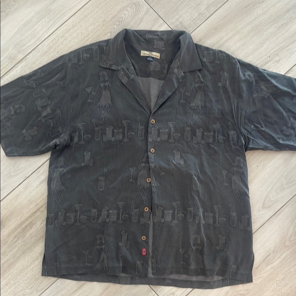 Tommy Bahama Black Casual Button Down Shirt